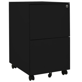 Aktenschrank aus schwarzem Stahl, 39 x 45 x 67 cm von vidaXL, Aktenschränke - Ref: Foro24-335976, Preis: 128,27 €, Rabatt: %