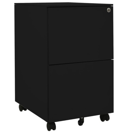 Aktenschrank aus schwarzem Stahl, 39 x 45 x 67 cm von vidaXL, Aktenschränke - Ref: Foro24-335976, Preis: 128,27 €, Rabatt: %