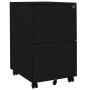 Aktenschrank aus schwarzem Stahl, 39 x 45 x 67 cm von vidaXL, Aktenschränke - Ref: Foro24-335976, Preis: 128,27 €, Rabatt: %
