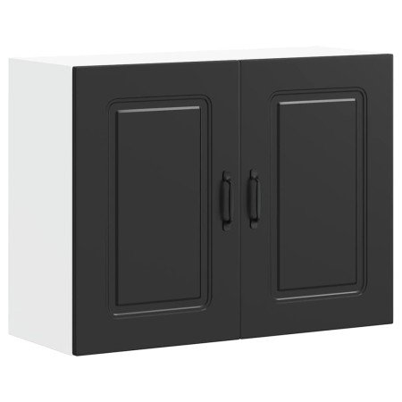 Armario de pared para cocina Kalmar madera de ingeniería negra en Armarios de cocina | Comprar online en Foro24
