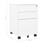 Aktenschrank aus weißem Stahl, 39 x 45 x 60 cm von vidaXL, Aktenschränke - Ref: Foro24-335978, Preis: 132,23 €, Rabatt: %