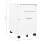 White steel filing cabinet 39x45x60 cm by vidaXL, Filing cabinets - Ref: Foro24-335978, Price: 132,83 €, Discount: %