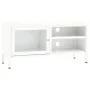 TV-Schrank aus Stahl und weißem Glas, 90 x 30 x 44 cm von vidaXL, TV-Möbel - Ref: Foro24-336056, Preis: 76,51 €, Rabatt: %