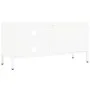 TV-Schrank aus Stahl und weißem Glas, 90 x 30 x 44 cm von vidaXL, TV-Möbel - Ref: Foro24-336056, Preis: 76,51 €, Rabatt: %