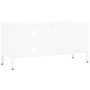 TV-Schrank aus Stahl und weißem Glas, 90 x 30 x 44 cm von vidaXL, TV-Möbel - Ref: Foro24-336056, Preis: 77,19 €, Rabatt: %