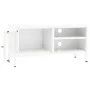TV-Schrank aus Stahl und weißem Glas, 90 x 30 x 44 cm von vidaXL, TV-Möbel - Ref: Foro24-336056, Preis: 76,51 €, Rabatt: %
