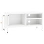 TV-Schrank aus Stahl und weißem Glas, 90 x 30 x 44 cm von vidaXL, TV-Möbel - Ref: Foro24-336056, Preis: 77,19 €, Rabatt: %