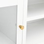TV-Schrank aus Stahl und weißem Glas, 90 x 30 x 44 cm von vidaXL, TV-Möbel - Ref: Foro24-336056, Preis: 77,19 €, Rabatt: %