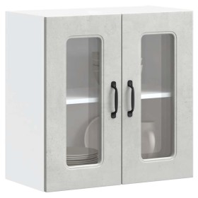 Armario pared cocina puerta de cristal Kalmar gris hormigón