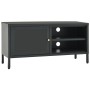 TV-Schrank aus Stahl und anthrazitgrauem Glas, 90 x 30 x 44 cm von vidaXL, TV-Möbel - Ref: Foro24-336057, Preis: 112,94 €, Ra...