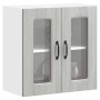 Armario de cocina de pared con puerta de cristal "Kalmar" de, madera de ingeniería Sonoma gris en Armarios de cocina | Comprar o
