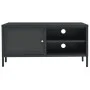 Steel and anthracite gray glass TV cabinet 90x30x44 cm by vidaXL, TV Furniture - Ref: Foro24-336057, Price: 106,35 €, Discoun...