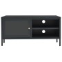 TV-Schrank aus Stahl und anthrazitgrauem Glas, 90 x 30 x 44 cm von vidaXL, TV-Möbel - Ref: Foro24-336057, Preis: 112,94 €, Ra...