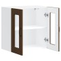 Armario pared cocina puerta de cristal Kalmar roble marrón