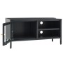 TV-Schrank aus Stahl und anthrazitgrauem Glas, 90 x 30 x 44 cm von vidaXL, TV-Möbel - Ref: Foro24-336057, Preis: 112,94 €, Ra...