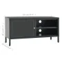Steel and anthracite gray glass TV cabinet 90x30x44 cm by vidaXL, TV Furniture - Ref: Foro24-336057, Price: 106,35 €, Discoun...