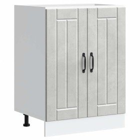 Mueble bajo fregadero Lucca madera contrachapada gris hormigón