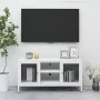 TV stand made of white steel and glass, 105x35x52 cm. by vidaXL, TV Furniture - Ref: Foro24-336059, Price: 93,82 €, Discount: %
