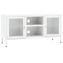 TV-Ständer aus Stahl und weißem Glas 105x35x52 cm von vidaXL, TV-Möbel - Ref: Foro24-336059, Preis: 94,65 €, Rabatt: %