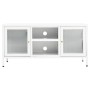 TV-Ständer aus Stahl und weißem Glas 105x35x52 cm von vidaXL, TV-Möbel - Ref: Foro24-336059, Preis: 94,65 €, Rabatt: %