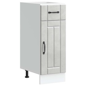 Mueble bajo de cocina Lucca madera contrachapada gris cemento