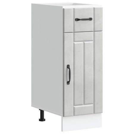 Mueble bajo de cocina Lucca madera contrachapada gris cemento en Armarios de cocina | Comprar online en Foro24