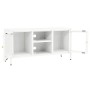 TV-Ständer aus Stahl und weißem Glas 105x35x52 cm von vidaXL, TV-Möbel - Ref: Foro24-336059, Preis: 94,65 €, Rabatt: %