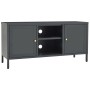 TV-Schrank aus Stahl und anthrazitgrauem Glas, 105 x 35 x 52 cm von vidaXL, TV-Möbel - Ref: Foro24-336060, Preis: 94,72 €, Ra...
