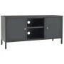 TV-Schrank aus Stahl und anthrazitgrauem Glas, 105 x 35 x 52 cm von vidaXL, TV-Möbel - Ref: Foro24-336060, Preis: 93,88 €, Ra...