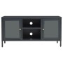 TV-Schrank aus Stahl und anthrazitgrauem Glas, 105 x 35 x 52 cm von vidaXL, TV-Möbel - Ref: Foro24-336060, Preis: 94,72 €, Ra...