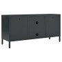 TV-Schrank aus Stahl und anthrazitgrauem Glas, 105 x 35 x 52 cm von vidaXL, TV-Möbel - Ref: Foro24-336060, Preis: 94,72 €, Ra...