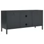 TV-Schrank aus Stahl und anthrazitgrauem Glas, 105 x 35 x 52 cm von vidaXL, TV-Möbel - Ref: Foro24-336060, Preis: 93,88 €, Ra...
