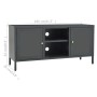 TV-Schrank aus Stahl und anthrazitgrauem Glas, 105 x 35 x 52 cm von vidaXL, TV-Möbel - Ref: Foro24-336060, Preis: 94,72 €, Ra...