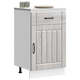 Mueble bajo de cocina Lucca madera contrachapada gris sonoma