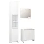 Badezimmermöbel-Set, 3-teilig, glänzend weißes Holzwerkstoff von vidaXL, Badezimmermöbel - Ref: Foro24-3056940, Preis: 144,07...