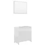 Badezimmermöbel-Set, 3-teilig, glänzend weißes Holzwerkstoff von vidaXL, Badezimmermöbel - Ref: Foro24-3056940, Preis: 144,07...