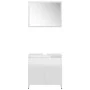 Juego de muebles de baño 3 pzas madera ingeniería blanco brillo de vidaXL, Muebles de baño - Ref: Foro24-3056940, Precio: 144...
