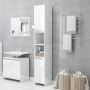 Badezimmermöbel-Set, 3-teilig, glänzend weißes Holzwerkstoff von vidaXL, Badezimmermöbel - Ref: Foro24-3056940, Preis: 144,07...
