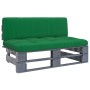 Garden ottoman made of gray impregnated pine wood pallets by vidaXL, Modular outdoor sofas - Ref: Foro24-3066486, Price: 121,...