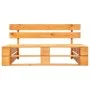 Central pallet sofa for garden made of brown honey impregnated pine wood by vidaXL, Modular outdoor sofas - Ref: Foro24-30665...