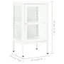 Metal and glass sideboard 38x35x70 cm by vidaXL, Sideboards - Ref: Foro24-336062, Price: 101,25 €, Discount: %