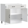 Mueble bajo de cocina Lucca blanca de alto brillo