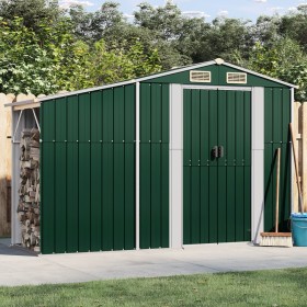 Green galvanized steel garden shed 277x93x179 cm by vidaXL, Sheds - Ref: Foro24-364514, Price: 266,79 €, Discount: %