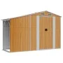 Cobertizo de jardín acero galvanizado marrón 277x93x179 cm de vidaXL, Cobertizos - Ref: Foro24-364522, Precio: 266,76 €, Desc...