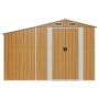 Cobertizo de jardín acero galvanizado marrón 277x93x179 cm de vidaXL, Cobertizos - Ref: Foro24-364522, Precio: 283,96 €, Desc...