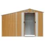 Brauner Gartenschuppen aus verzinktem Stahl, 277 x 93 x 179 cm von vidaXL, Schuppen - Ref: Foro24-364522, Preis: 277,94 €, Ra...