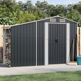 Garden shed anthracite galvanized steel 277x93x179 cm by vidaXL, Sheds - Ref: Foro24-364518, Price: 303,03 €, Discount: %