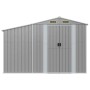 Cobertizo de jardín acero galvanizado gris 277x93x179 cm de vidaXL, Cobertizos - Ref: Foro24-364516, Precio: 265,56 €, Descue...
