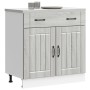 Mueble bajo de cocina Lucca madera contrachapada gris sonoma
