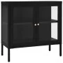 Sideboard aus schwarzem Stahl und Glas, 70 x 35 x 70 cm von vidaXL, Sideboards - Ref: Foro24-336064, Preis: 150,37 €, Rabatt: %